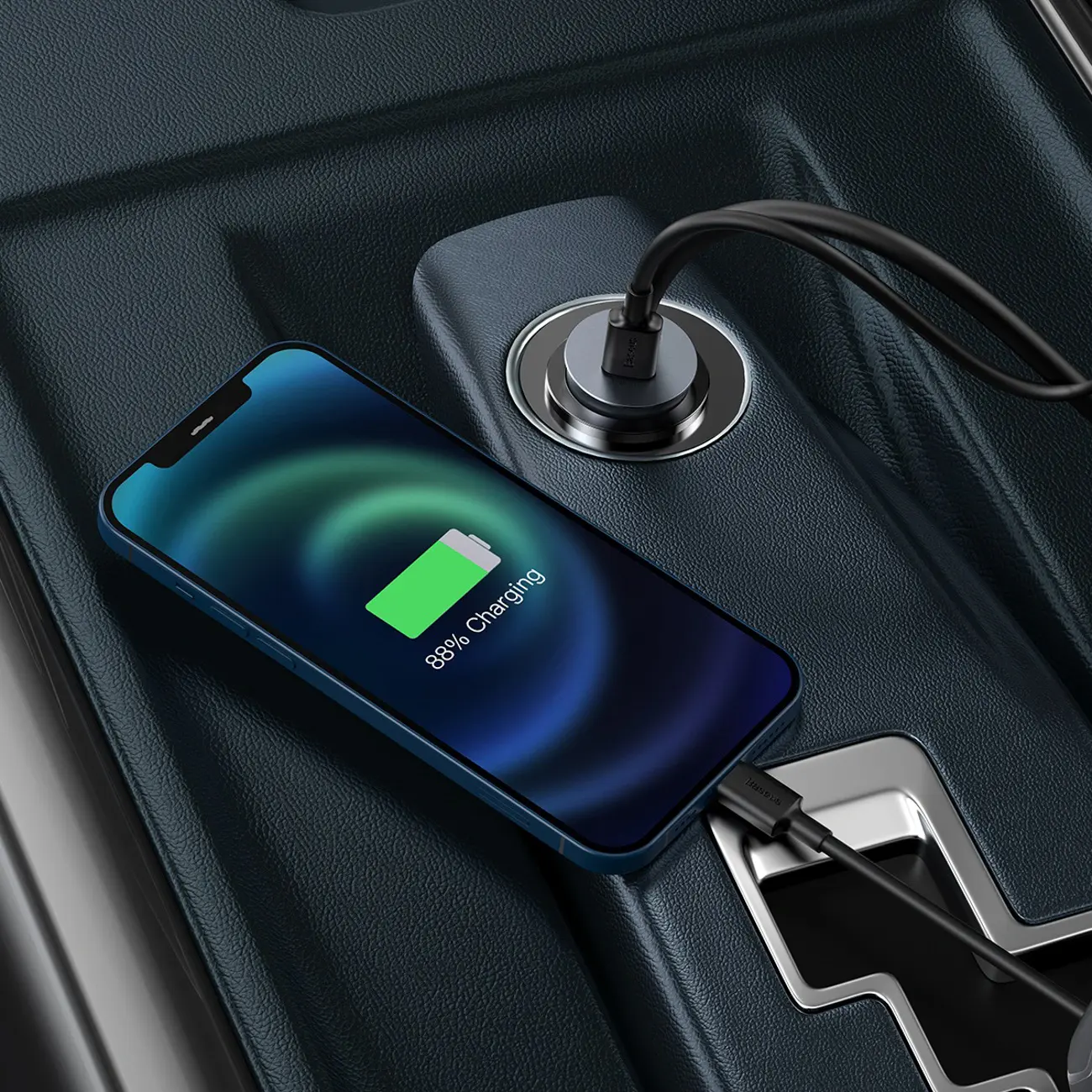 Ładowarka samochodowa Baseus Share Together 120W wieloportowa 2x USB-A + 2x USB-C - szara - Elektronika i akcesoria