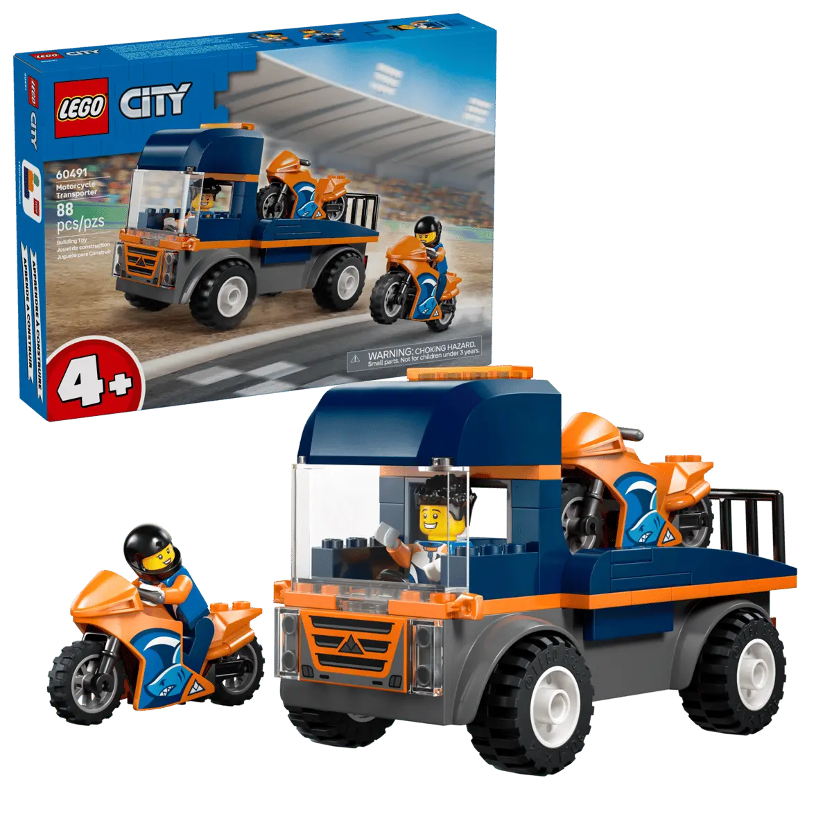 LEGO City Laweta dla motocykli 60491 - Zabawki