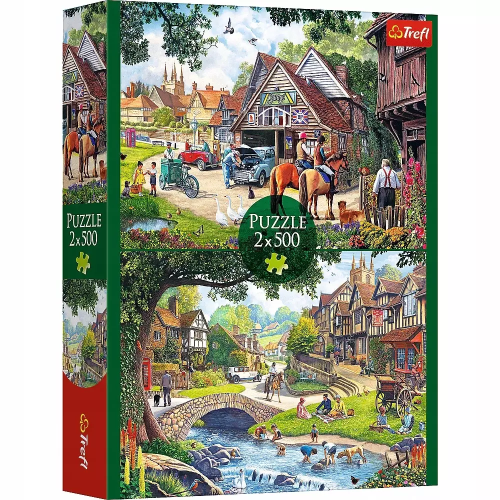 Puzzle 2 x 500 elementów. Sielankowe życie - Puzzle