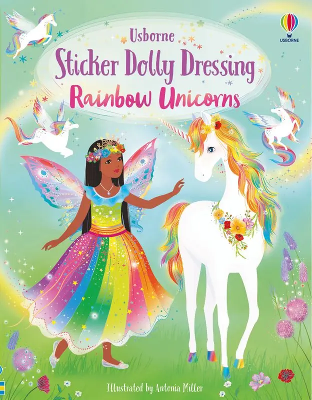 Sticker Dolly Dressing. Rainbow Unicorns wer. angielska - Książki