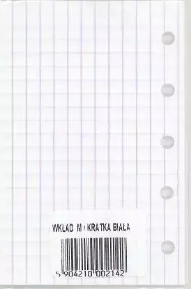 Wkład do organizera M Kratka biała ANTRA - Papiernicze i szkolne