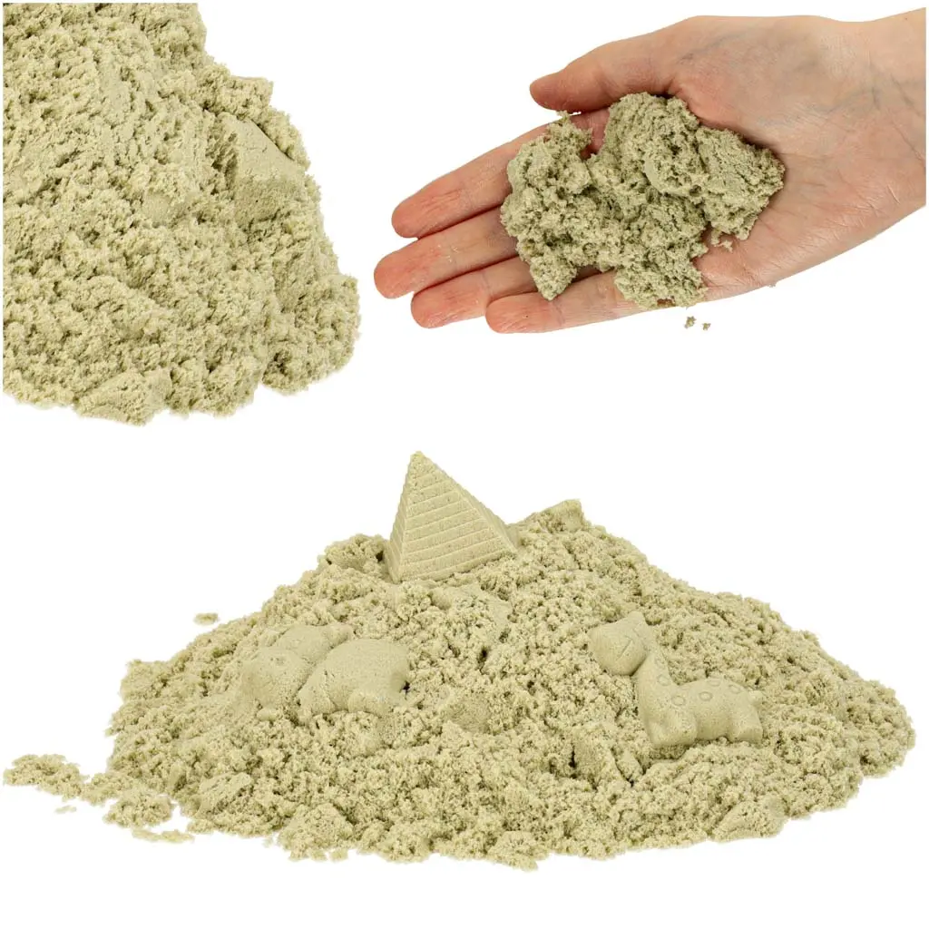 Piasek sensoryczny dla dzieci 1kg w woreczku naturalny beżowy - Zabawki