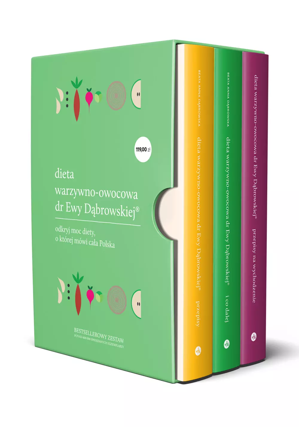 Pakiet. Dieta warzywno-owocowa dr Ewy Dąbrowskiej (zielony) - Książki