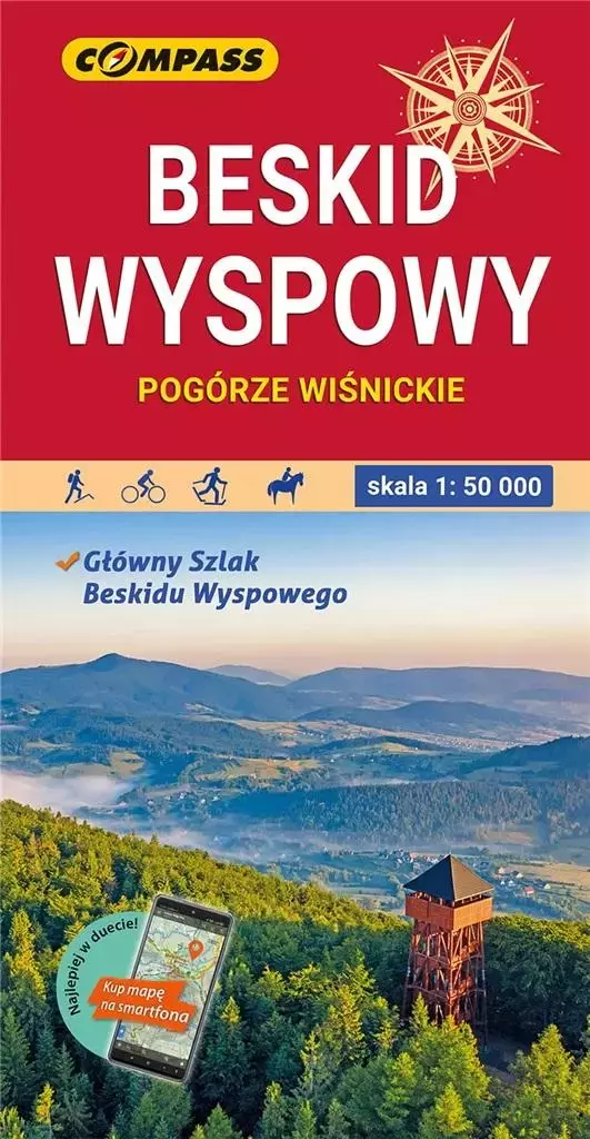 Mapa turystyczna - Beskid Wyspowy 1:50 000 w.2023 - Książki