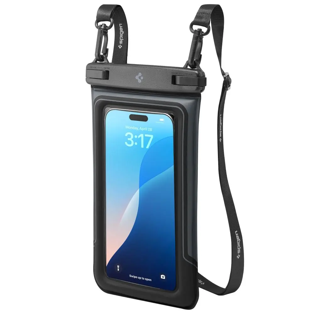 Spigen A611P Universal Waterproof Floating Case 2-Pack Matte Black - Elektronika i akcesoria