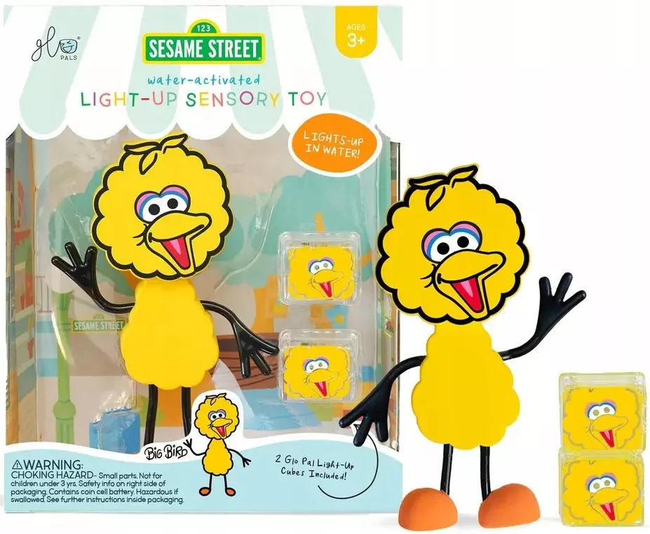 GLO PALS ZABAWKA DO KĄPIELI świecąca sensoryczna WIELKI PTAK 2 kostki - Zabawki