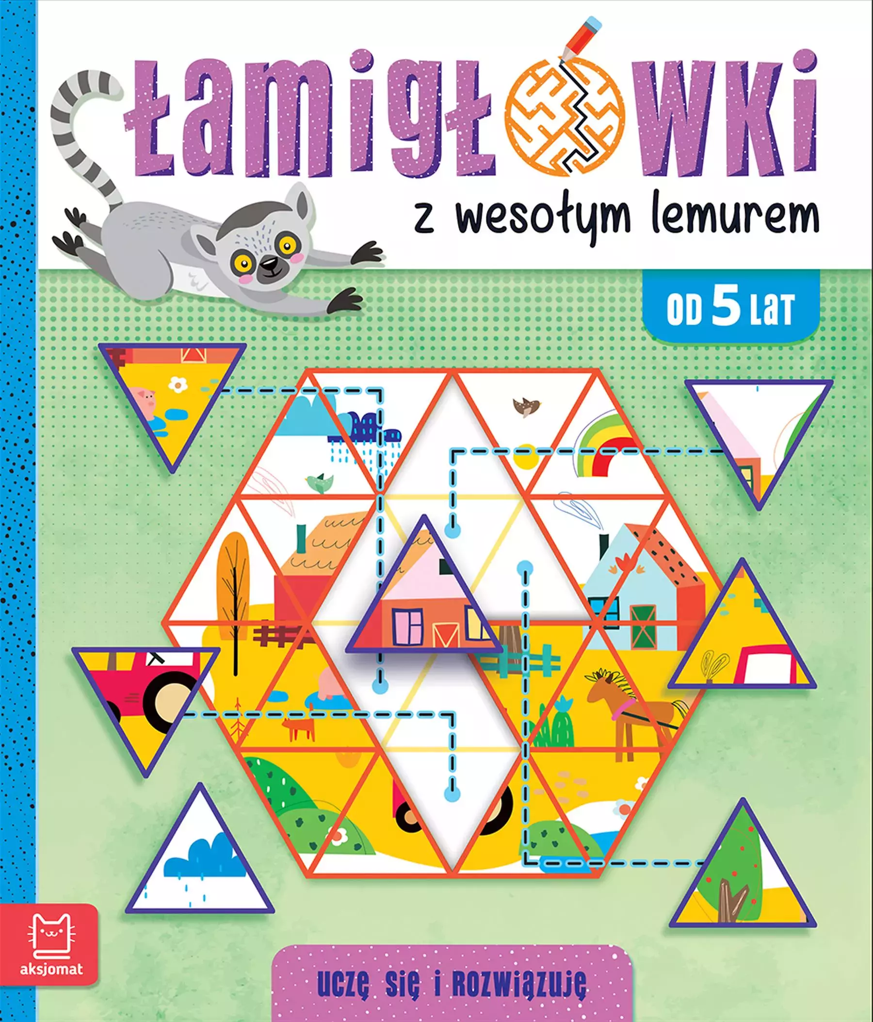 Łamigłówki z wesołym lemurem. Uczę się i rozwiązuję. Od 5 lat - Książki