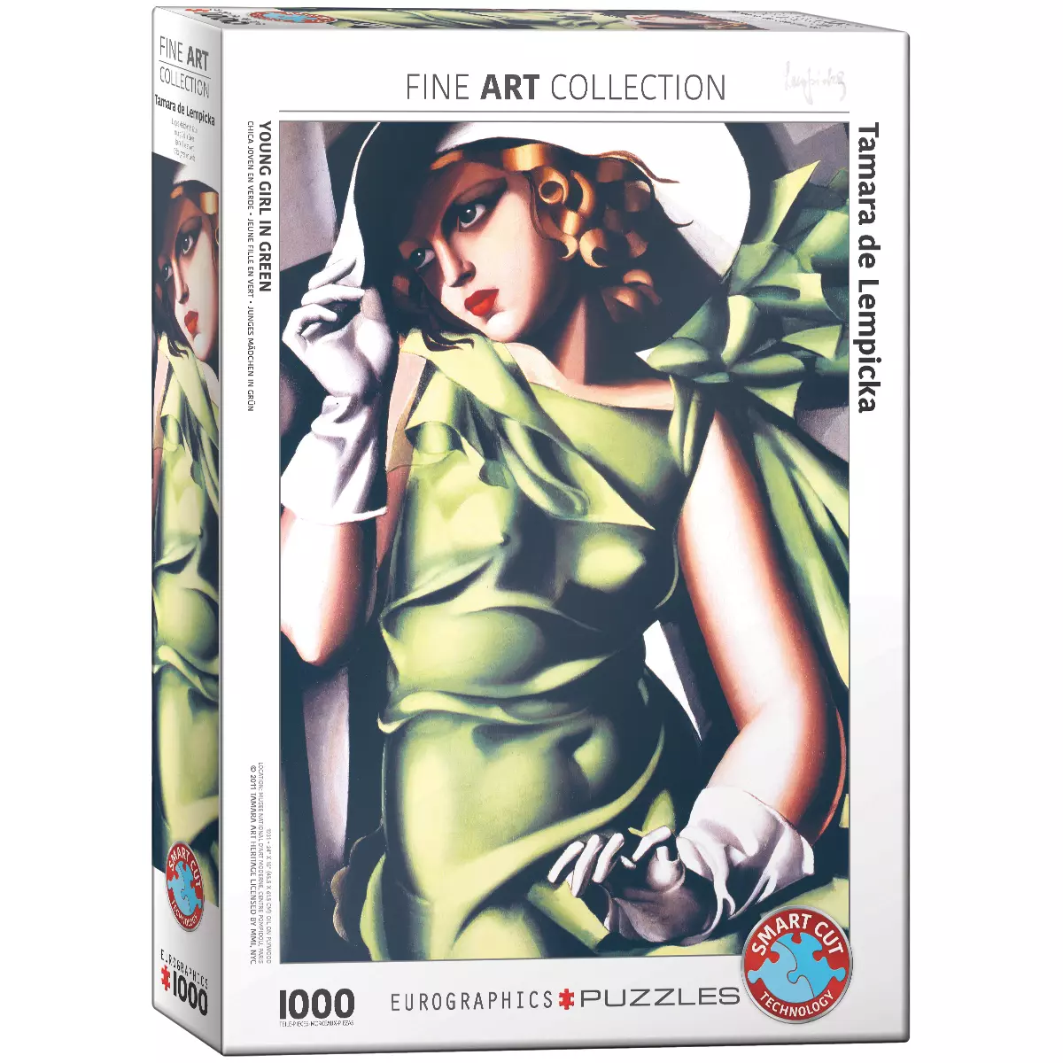Puzzle 1000 elementów. Młoda kobieta w zielonej sukni, Tamara Łempicka - Puzzle