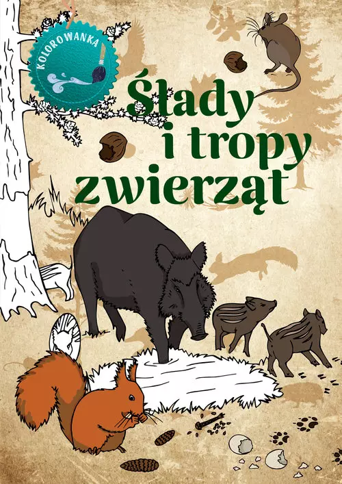Ślady i tropy zwierząt. Kolorowanka - Książki