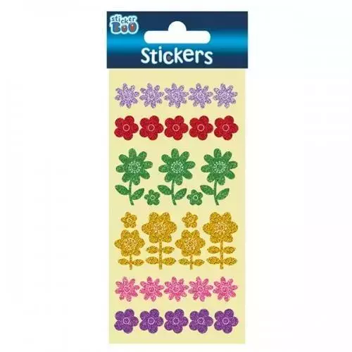Naklejki Sticker BOO brokatowe kwiaty - Papiernicze i szkolne