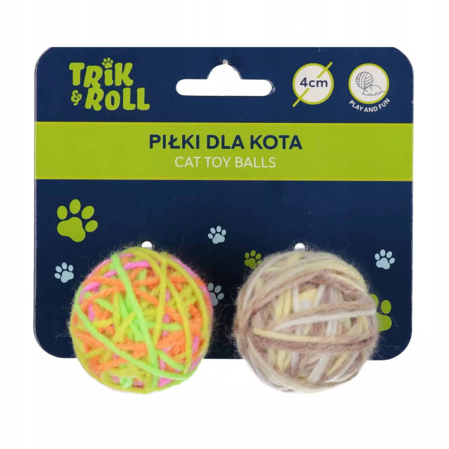 Piłka dla kota 4cm 2szt TRIK&ROLL 560723 - Zabawki