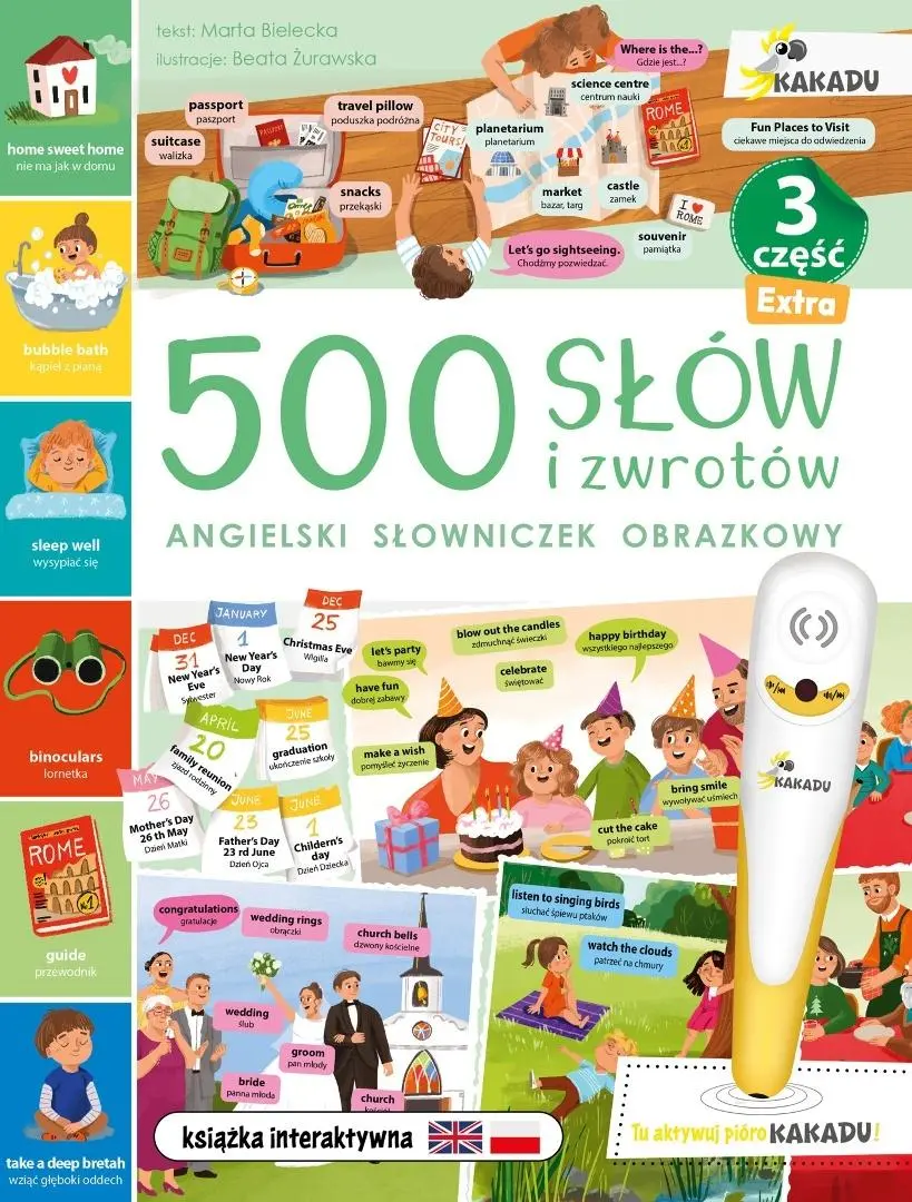 500 słów i zwrotów EXTRA. Angielski słowniczek... - Książki