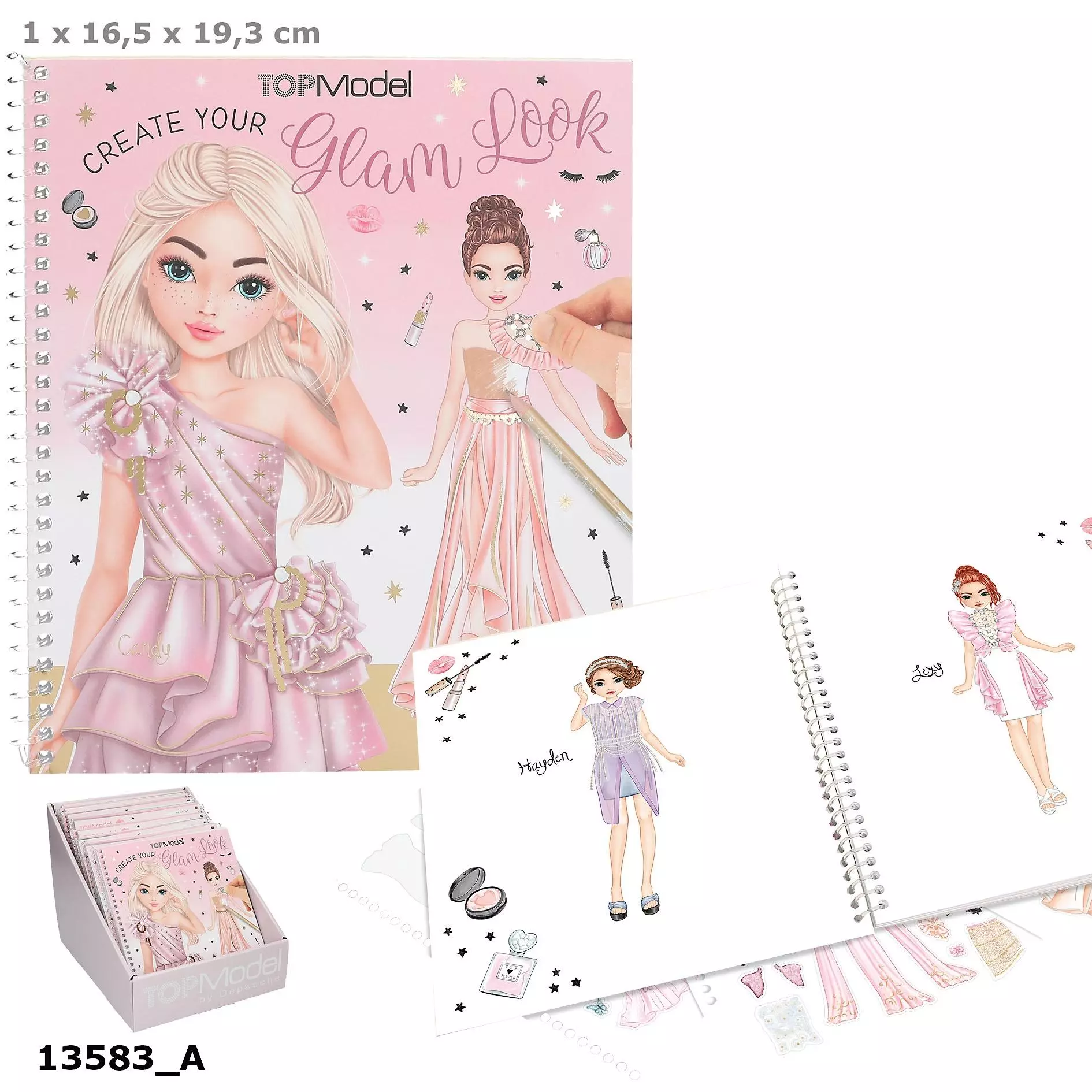 Zestaw Glam Look Top Model z naklejkami 13583A - Papiernicze i szkolne