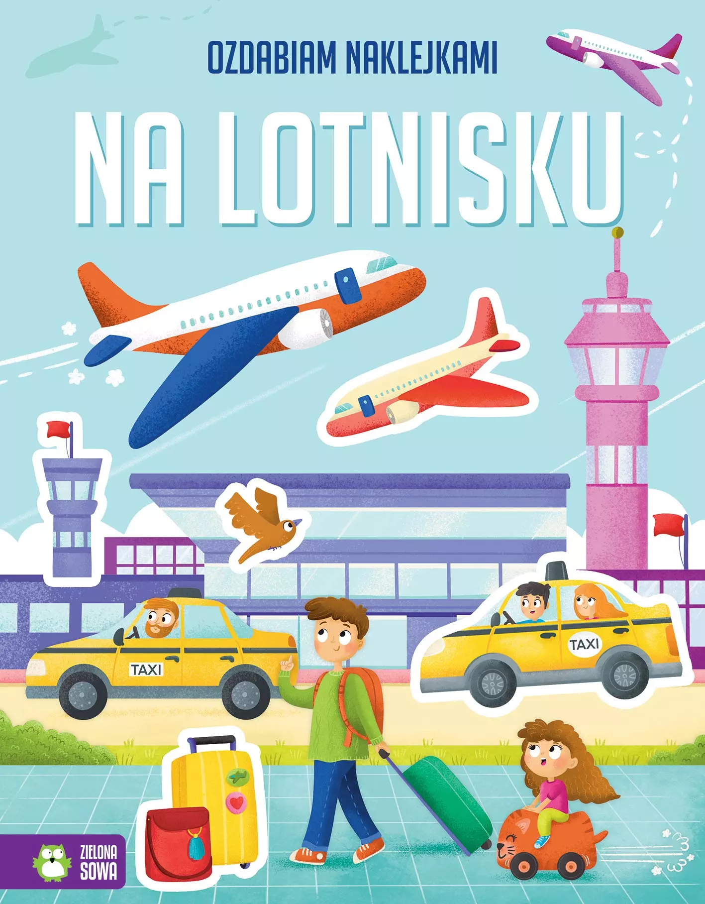 Ozdabiam naklejkami. Na lotnisku - Książki