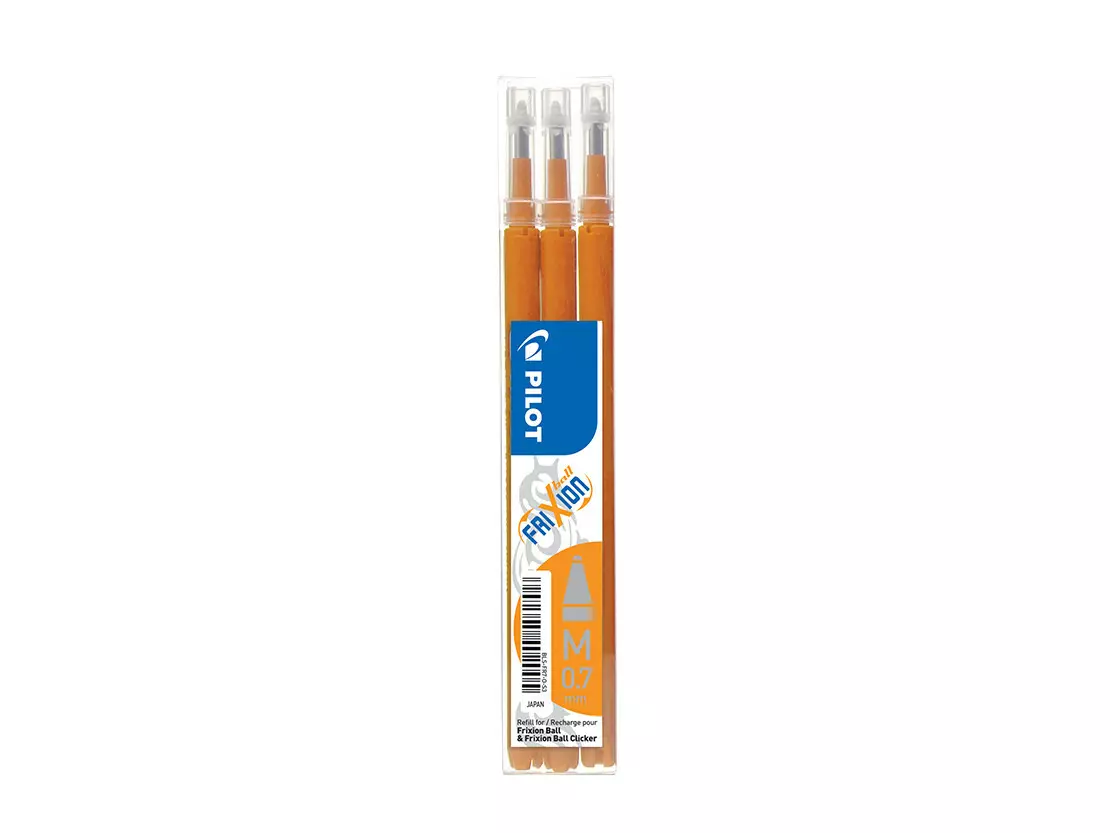 Wkład Pilot Frixion Ball 0,5 Pomarańczowy Medium 3 sztuki - Książki