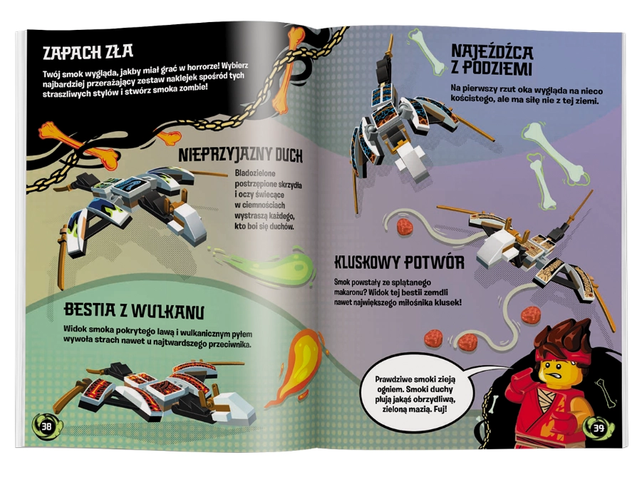 Lego Ninjago. Buduj i naklejaj: smoki - Książki