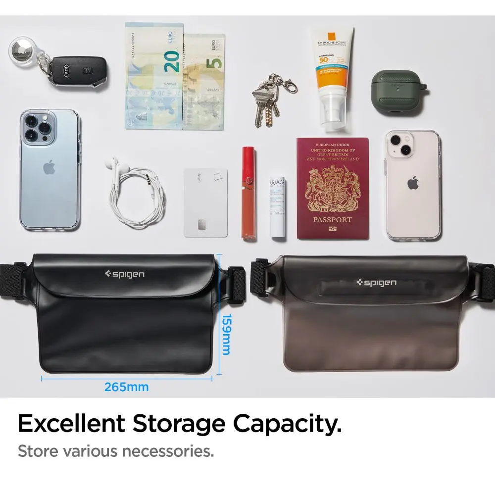 Spigen A620 Universal Waterproof Waist Bag Black - Elektronika i akcesoria