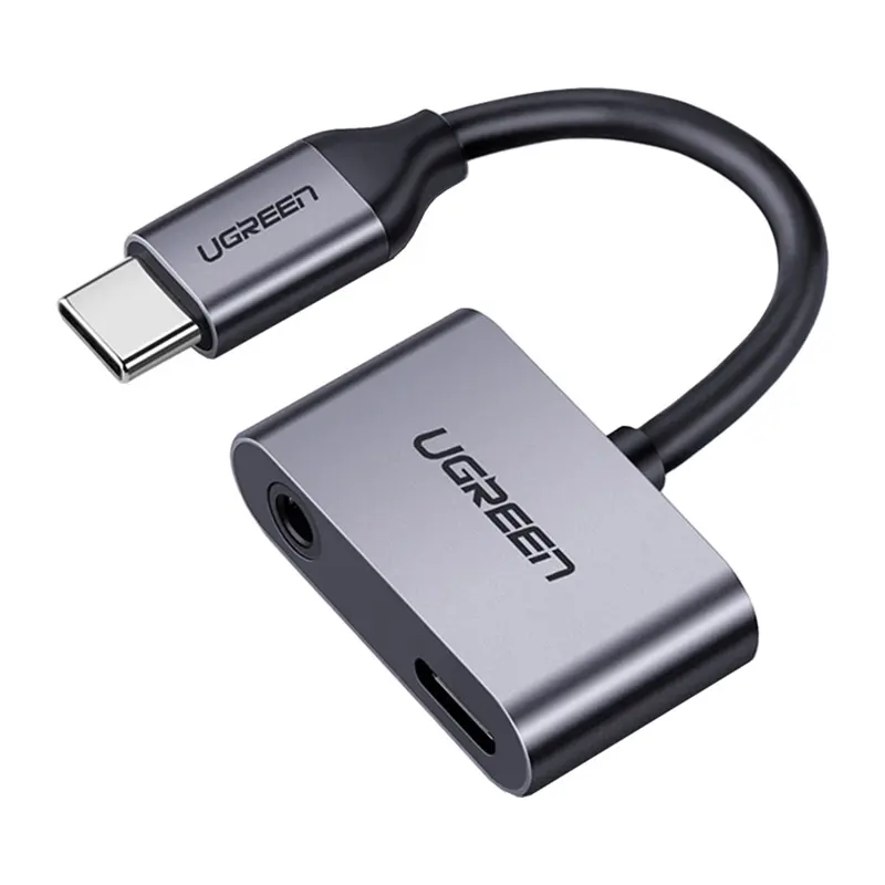 Adapter USB-C do USB-C i jack 3.5mm UGREEN (szary) - Elektronika i akcesoria