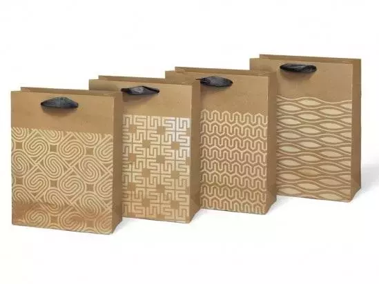 Torebka na prezent M kraft 230x180x90 - Papiernicze i szkolne
