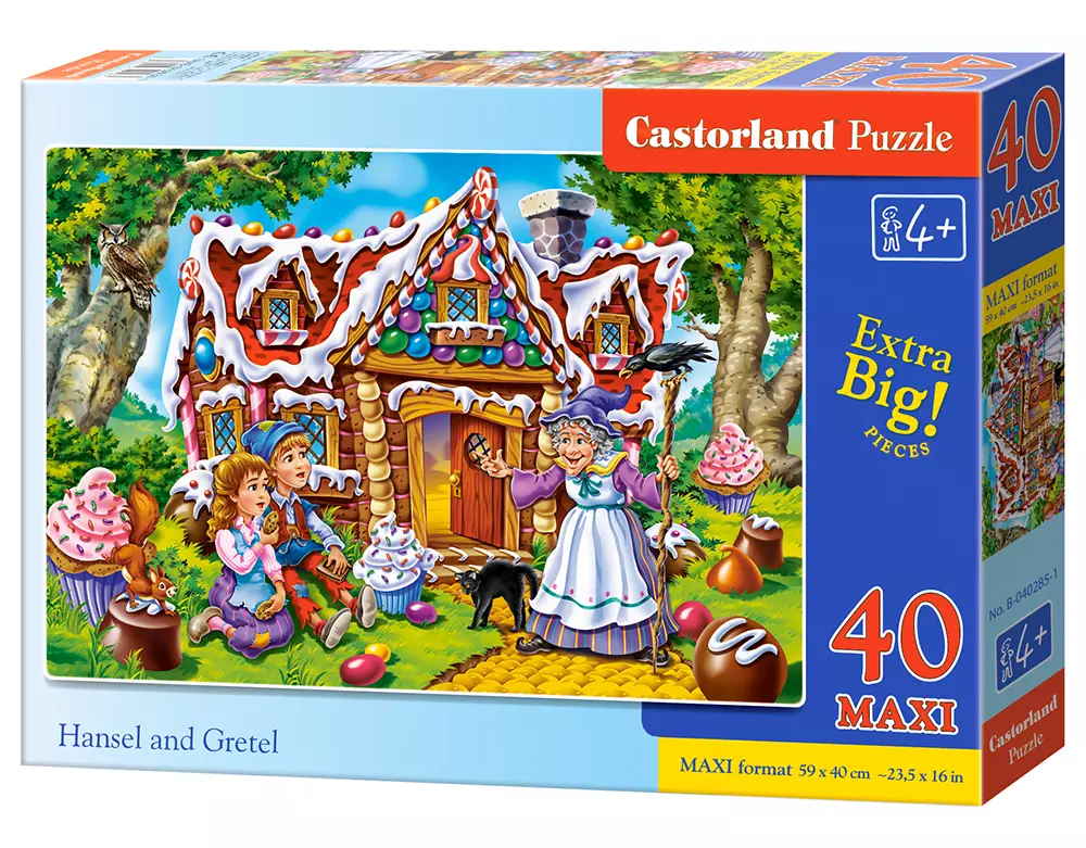 Puzzle 40 elementów maxi. Jaś i Małgosia - Puzzle