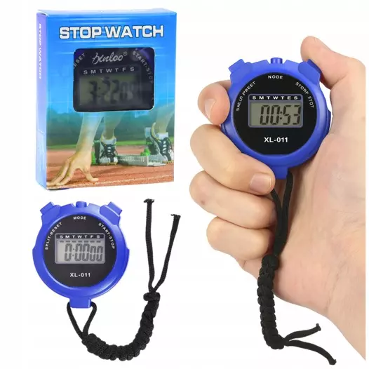 Stoper cyfrowy LCD elektroniczny XL-011 niebieski - Zabawki