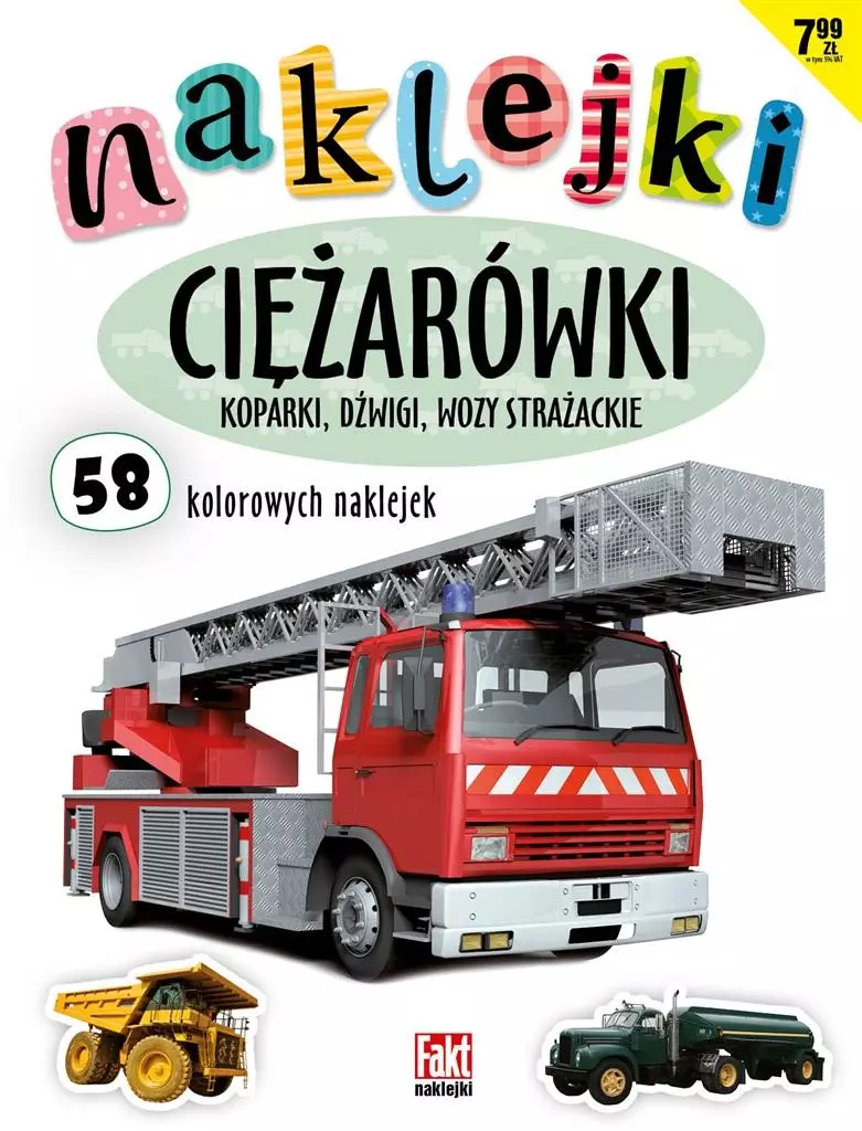 Naklejki. Ciężąrówki - Książki