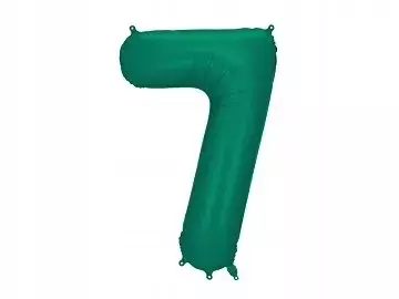 Balon foliowy Cyfra 7 - Butelkowa Zieleń - 86cm - Papiernicze i szkolne