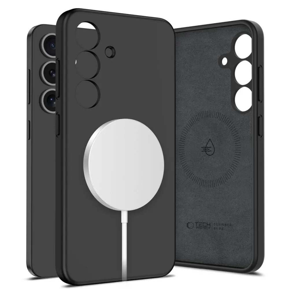 Tech-Protect Liquid Silicone MagSafe Galaxy S25 Black - Elektronika i akcesoria