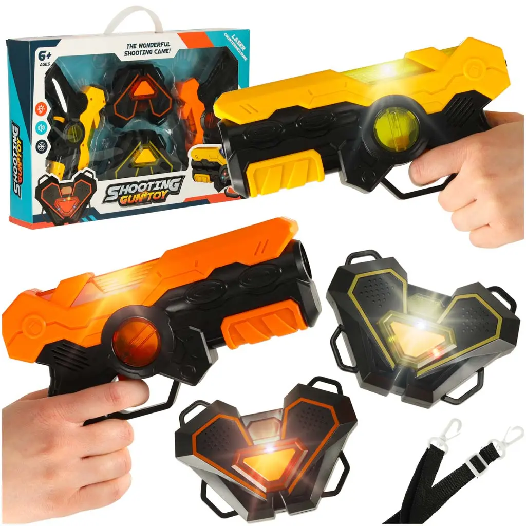 Paintball laserowy pistolet x 2 + tarcza interaktywna x 2 LASER TAG - Zabawki