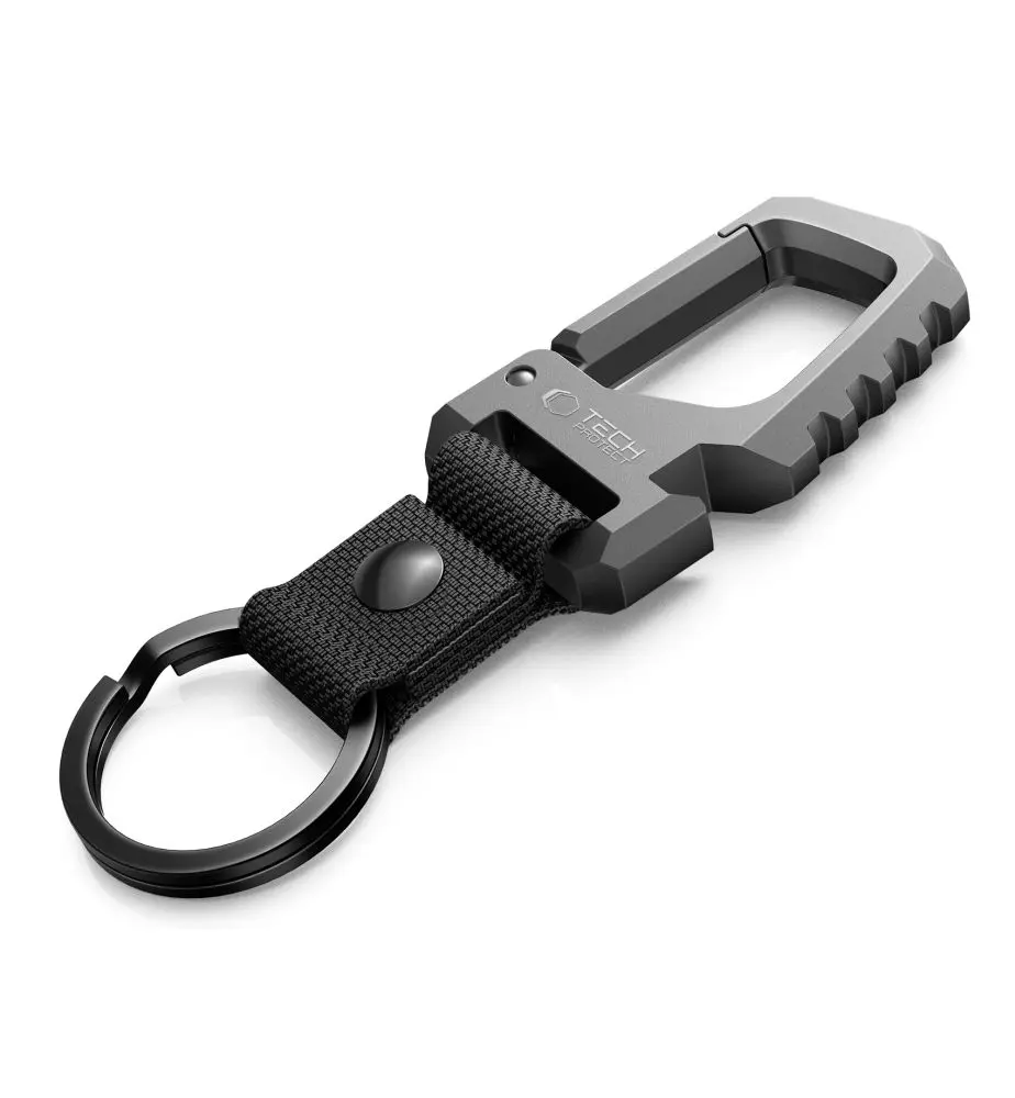 Tech-Protect Slidelock Carabiner Keychain Gunmetal - Elektronika i akcesoria