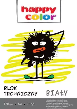 Blok techniczny A4, biały, mix wzorów - Papiernicze i szkolne
