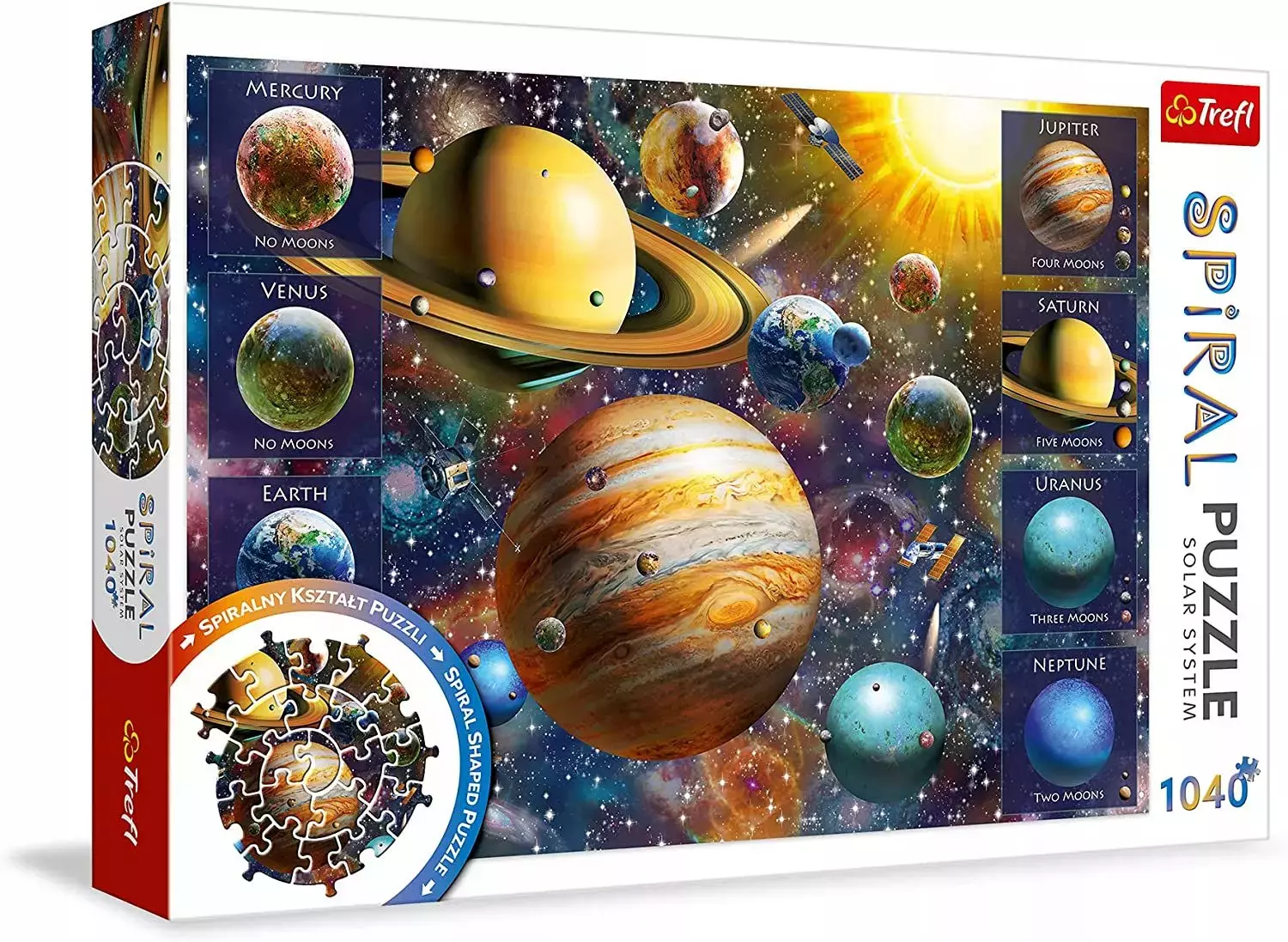 Puzzle spiralne 1040 elementów. Układ Słoneczny - Puzzle