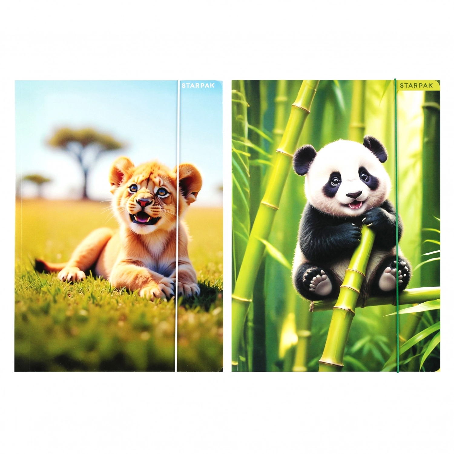 Teczka z gumką Pap A4 Wild Animal Starpak Fol10/100 - Papiernicze i szkolne