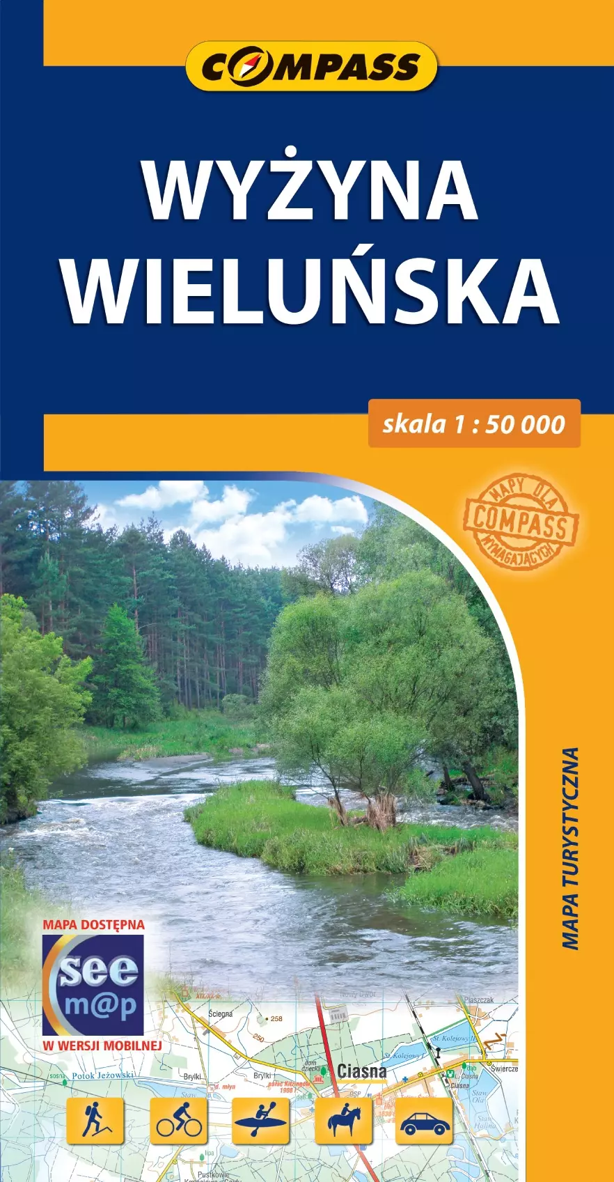 Wyżyna Wieluńska. Mapa turystyczna, 1:50 000 - Książki