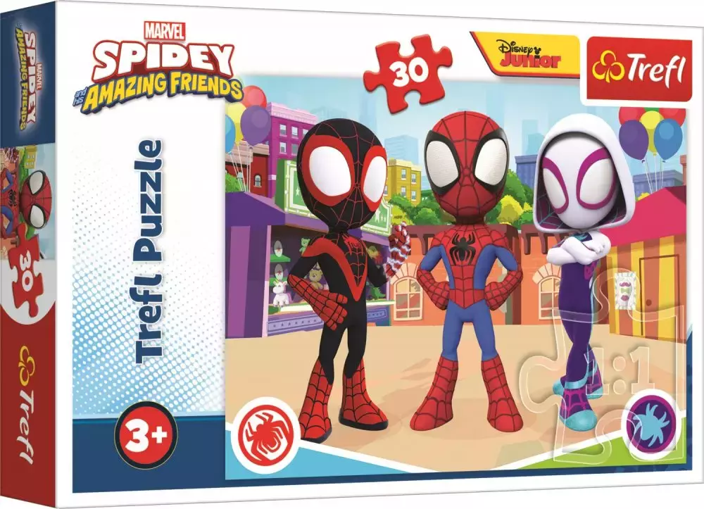 Puzzle 30 elementów. Przygody Spidey'a i przyjaciół - Puzzle