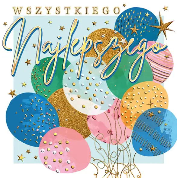 Karnet urodzinowy, balony z helem - Papiernicze i szkolne