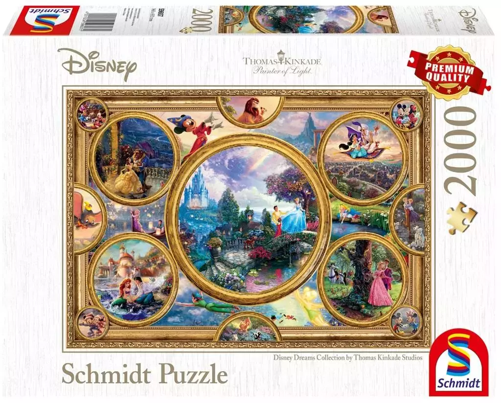 Puzzle PQ 2000 Bohaterowie bajek Disneya G3 - Puzzle