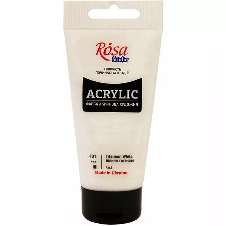 Farby akrylowe Rosa Studio biały 1 szt. 75 ml - Papiernicze i szkolne