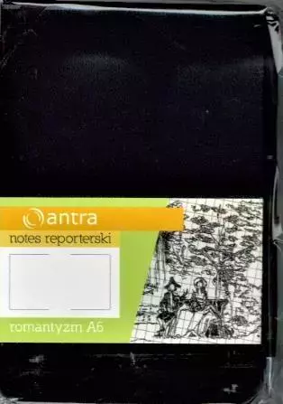 Notes Reporterski A6 Gładki Romantyzm Czarny ANTRA - Papiernicze i szkolne