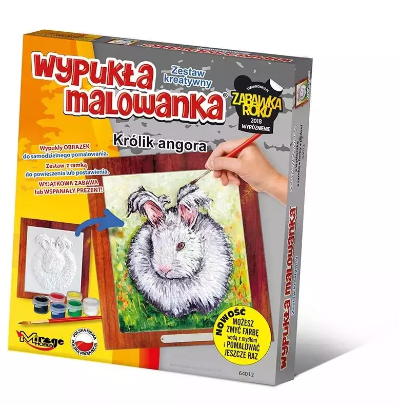 Wypukła malowanka Futrzak Królik angora - Zabawki
