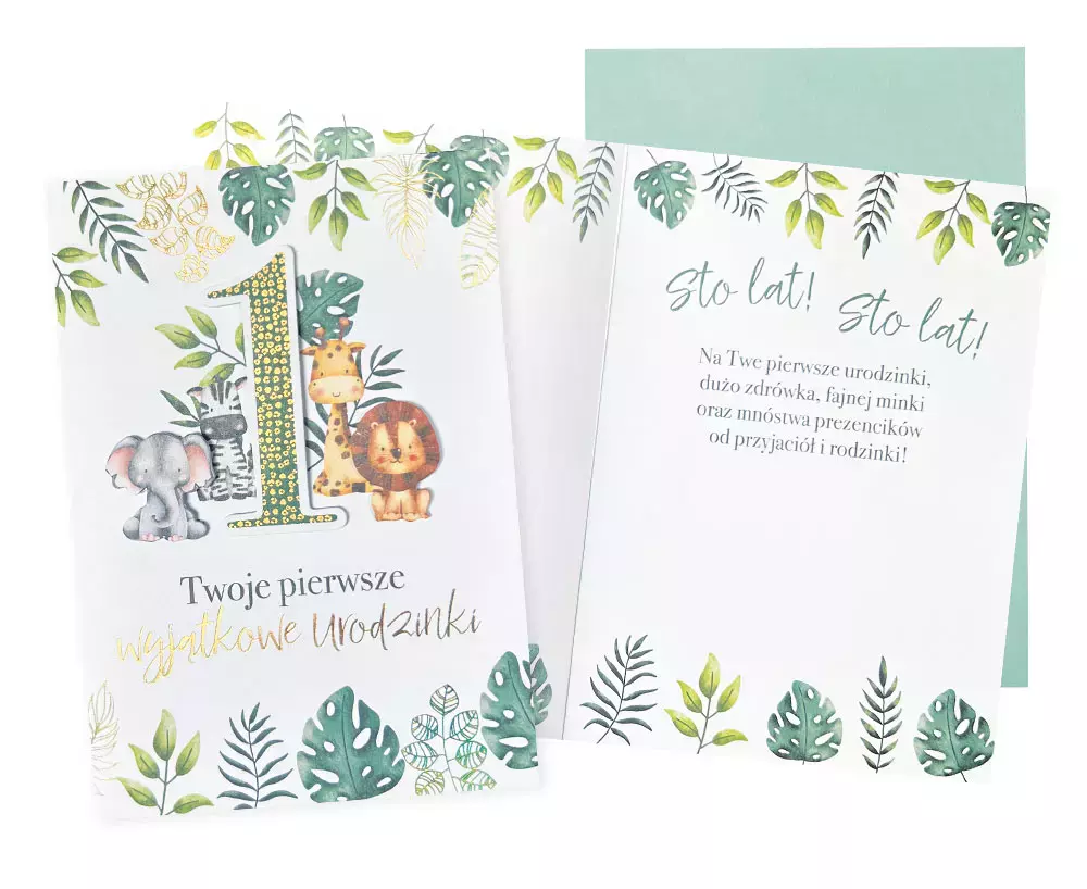 Karnet na roczek, zwierzątka - Papiernicze i szkolne