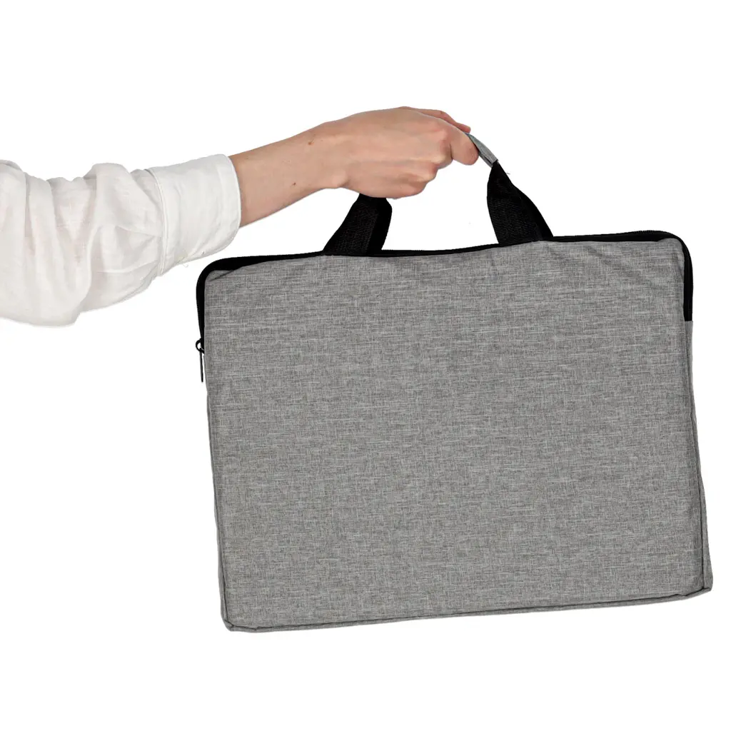 Torba na laptopa 15,6 cali na ramię teczka biznesowa damska męska szara - Papiernicze i szkolne