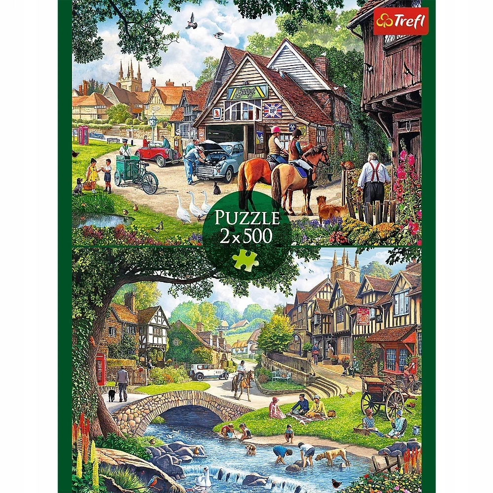 Puzzle 2 x 500 elementów. Sielankowe życie - Puzzle