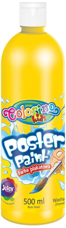 Farba plakatowa 500 ml butla żółta Colorino, Patio - Papiernicze i szkolne