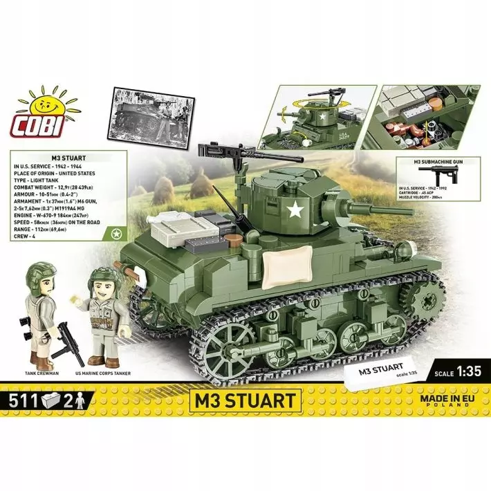 Cobi 3129 M3 Stuart - Zabawki