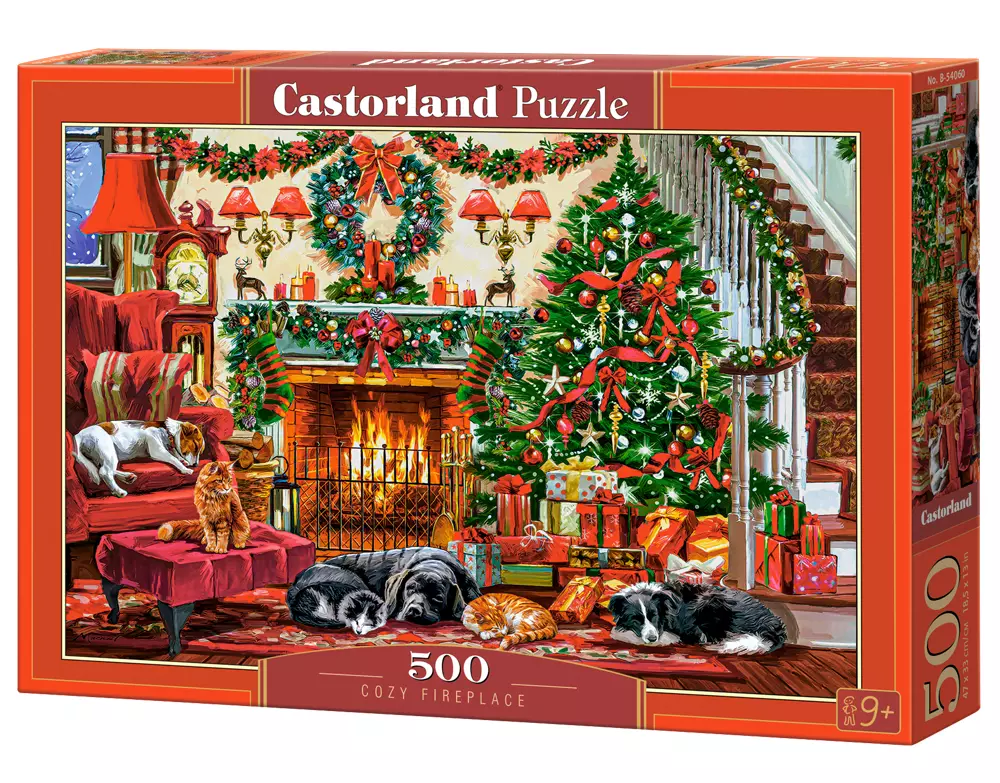 Puzzle 500 elementów. Przytulny kominek - Puzzle