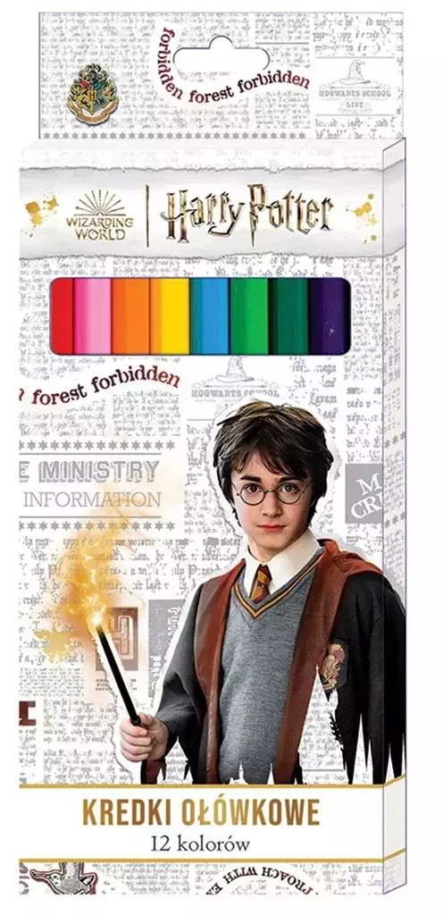 Kredki ołówkowe 12 kolorów Harry Potter - Papiernicze i szkolne