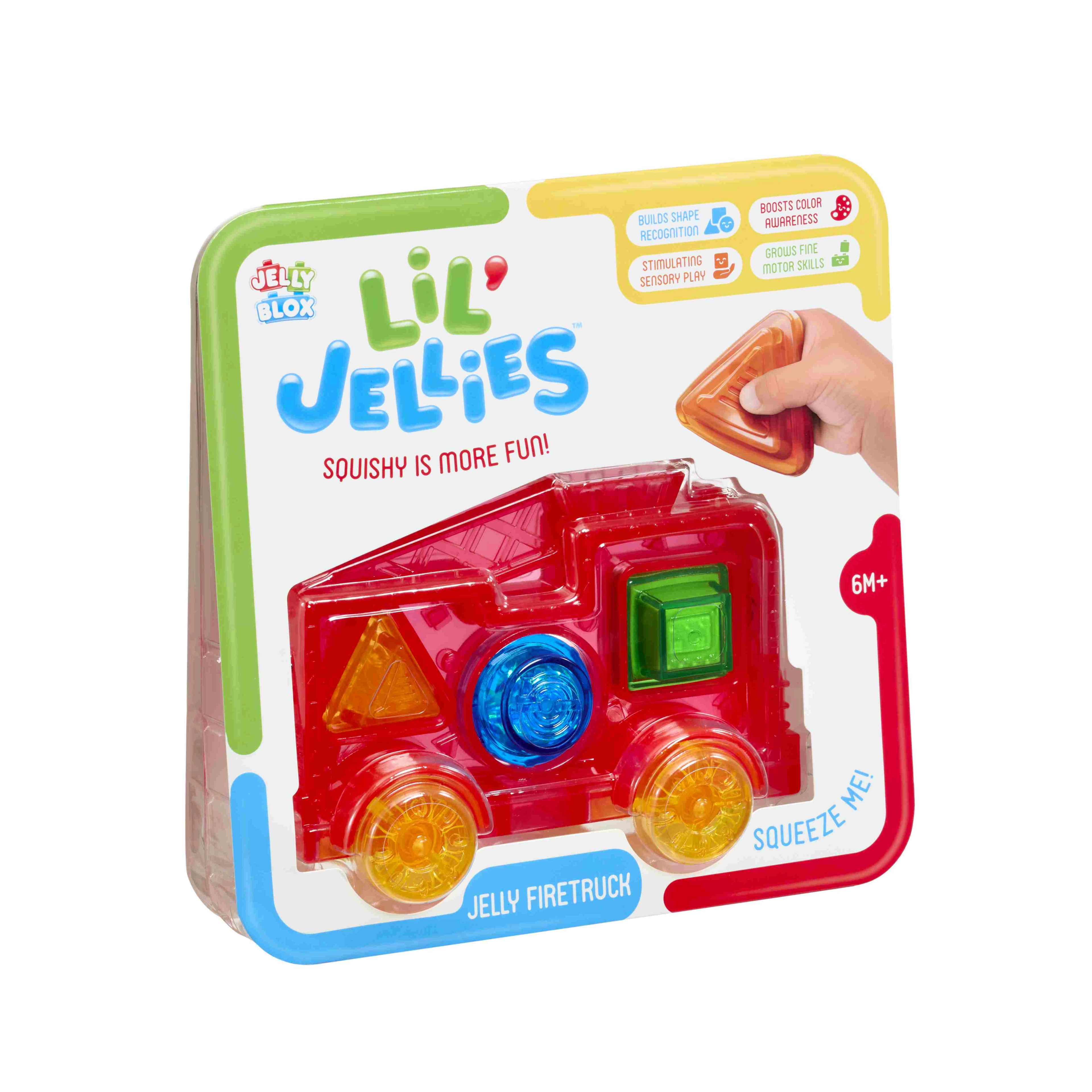 Lil Jellies Jelly Fire Truck Miękki Wóz Strażacki sorter - Zabawki