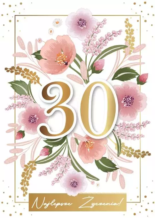 Karnet urodziny 30 - Papiernicze i szkolne
