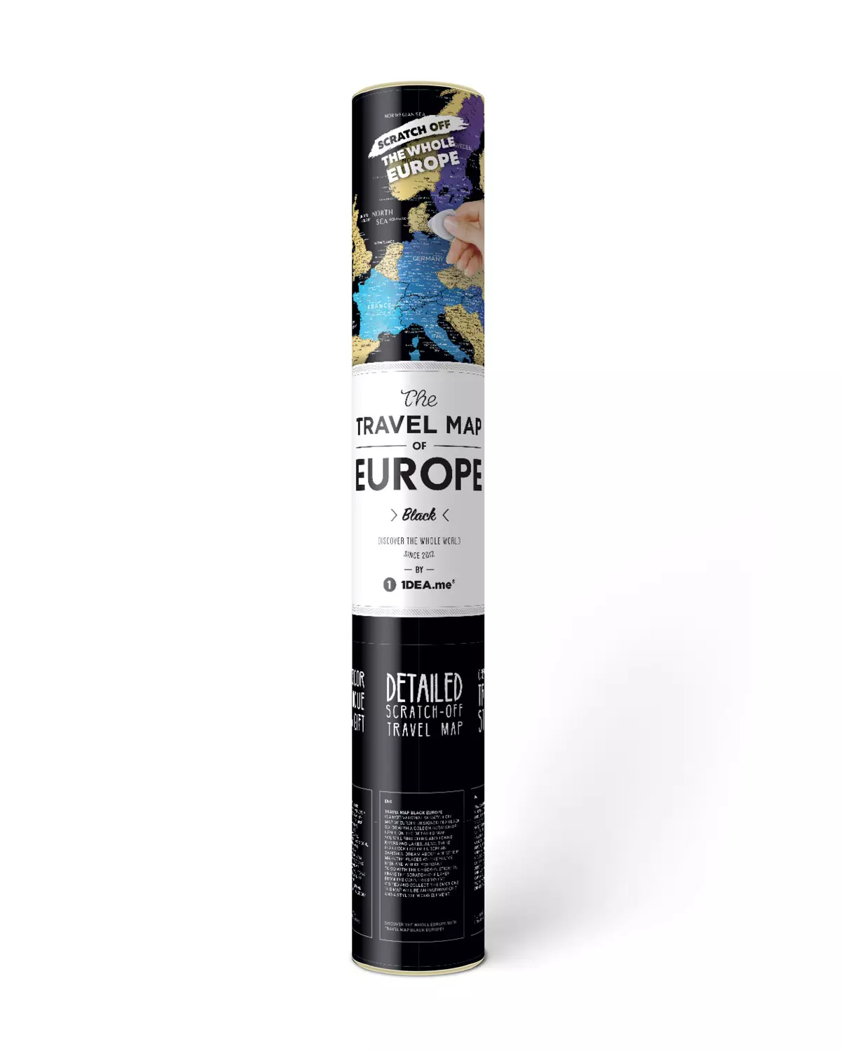 Travel Map Black. Europe, mapa zdrapka - Książki